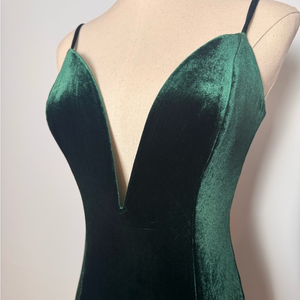 Revolve NBD Velvet Green Dress Shana - Picture 9 of 12